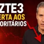 variação de preço da ação Azte3 no último pregão, com tendência de alta.