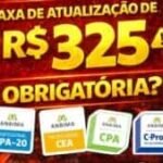 taxa de transição certificações ANBIMA de 325 reais obrigatória para CPA, CPA-20 e CEA em 2026