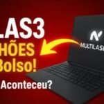 Gráfico de análise financeira mostrando se a ação MLAS3 Multilaser vale a pena após novos contratos.