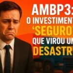 Infográfico institucional mostrando a queda de 93% das operações estruturadas AMBP3 COE e o ticker da Ambipar.